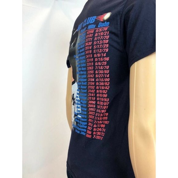 Hanes Men’s Shirt Classic Baseball Blue Crew Neck Short Sleeve Cotton S - Picture 6 of 10